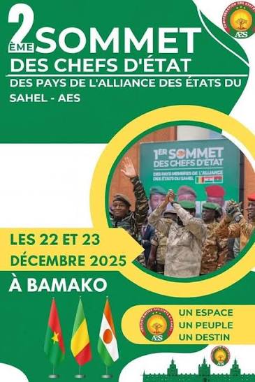 Le deuxième sommet des États de l'Aes aura lieu les 22 et 23 décembre à Bamako